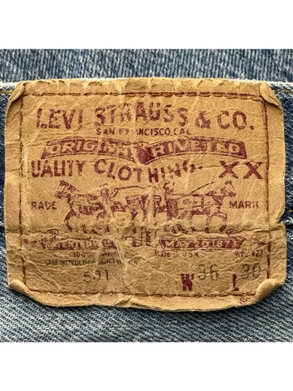 VTG 80s Levi's 501 Shrink To Fit Denim Jeans Men’s 32x27 Faded Blue USA Made